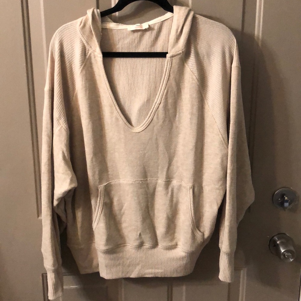 Oversized slouchy hooded pullover